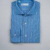 Camicia Righe Blu e Bianche, Collo Francese