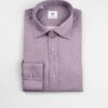 Camicia in Flanella Glicine, Collo Italiano