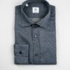 Camicia in Flanella Blu, Collo Italiano