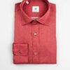 Camicia in Flanella Rossa, Collo Italiano