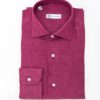 Camicia tinta unita bordeaux – collo classico in lino